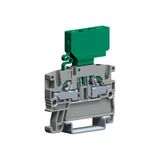 Push-in terminal block 2.5mm2 fuse-holder, 1-level, grey color