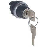 Osmoz non illuminated key selector switch - 2 positions spring return 45°