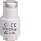 Fuse-link DIII E33 63A 500V gG T with indicator