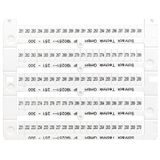 Marking tags for TB and ST - terminals, 251-300 (each 2x)