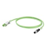 PROFINET Cable (assembled), M12 D-code – IP 67 straight pin, RJ45 IP 2
