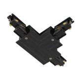 T-connector, for S-TRACK 3-phase mounting track, earth electrode inside left, black, DALI