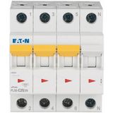 Miniature circuit breaker (MCB), 25 A, 3p+N, characteristic: C