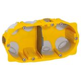 Flush mounting box EcoBatibox - 2 gang depth 40 mm - dry partitions