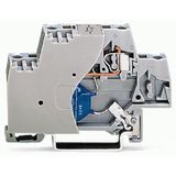 Component terminal block;double-deck;with end plate;gray