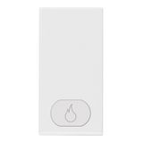 Button 1M flame symbol white