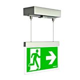 Emergency luminaire AM Duo stainless steel look