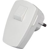 Angled plug with switch, arctic-white