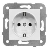Socket outlet, cage clamps, white