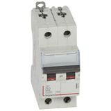 DX³6000 10kA high inlet and low outlet screw circuit breaker 2P 230V~ to 400V~ - 2A - D curve - 2 modules