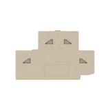 End plate (terminals), 80.75 mm x 2.5 mm, dark beige