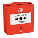 Manual DMA Alarm device with resettable membrane 1 contact IP30 IK07 - red