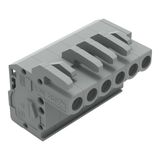 1-conductor female connector, angled CAGE CLAMP® 2.5 mm² gray