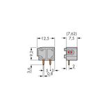 Stackable 2-conductor PCB terminal block 0.75 mm² Pin spacing 7.5/7.62