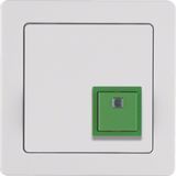 Switch-off push-button frame, Q.1, p. white velvety
