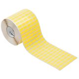 Device marking, Self-adhesive, 17 mm, Cotton fabric, yellow