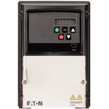 Variable frequency drive, 230 V AC, 1-phase, 7 A, 0.75 kW, IP66/NEMA 4X, Radio interference suppression filter, 7-digital display assembly, Additional