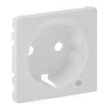 Cover plate Valena Life - 2P+E socket - German std - with indicator - white