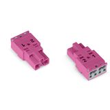 Plug 2-pole Cod. B pink