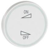 Round key cover Arteor BUS/SCS - regulation symbol - 2 modules - white