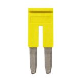 Cross bar for terminal blocks 16 mm² screw models, 2 poles, Yellow col