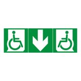 Label - for emergency lighting luminaires-exit door for handicapped person below