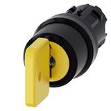 Key-operated switch O.M.R, 22 mm, round, plastic, lock number 73033, 3SU1000-4JL11-0AA0-Z Y19