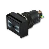 Panel mount buzzer, intermittent/continuous sound, 12-24 VAC/DC supply