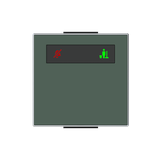 8580.4 CM Cover plate DND/MUR signal/push button for Switch/push button Two-part rocker Green - Sky Niessen