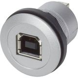 har-port USB 2.0 B-A coupler silver