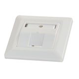 Outlet empty 1 module (SFA)(SFB), 80x80mm, angled, RAL9010