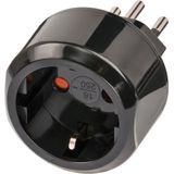 Travel adapter earthed/CH with 10A fuse
