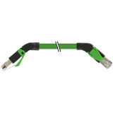 RJ45 male 45° down/RJ45 male 45° right PUR 1x4xAWG22 shielded gn 20m