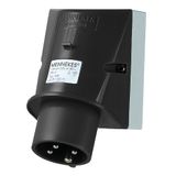 Wall mounted inlet, 32A4p7h500V, IP44