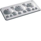 Cable entry plate,univers, for sealed area, with cut-outs, for IP44/54