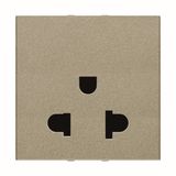 N2238 CV - Euro-American earthed socket outlet - 2M - Champagne