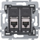 2 RJ45 connections STP cat. 6A, PoE++ ready, flat model, incl. base 71