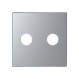 8555.2 PL Cover plate 2RCA connection unit - Silver Cinch 1 gang Silver - Sky Niessen