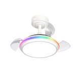 Antila Mini XS LED Ceiling Fan 40W 3500Lm CCT Dim RGB White