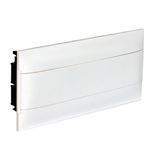 1X22 module recessed box - White door - Earth terminal block - Dry wall