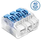 Lever wire connector SCL3 transparent / blue box (40 pcs)