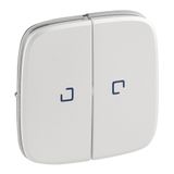 Cover plate Valena Allure - illuminated 2-gang switch/push-button - pearl