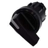 Illuminable selector switch, 22 mm, round, plastic, black, Selector switch 3SU1002-2CF10-0AA0-Z X90