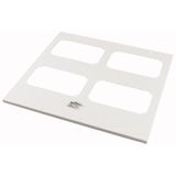 Top plate, F3A-flanges for WxD=1000x600mm, IP55, grey