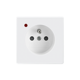 5599B-A0235784 Outlet with pin, overvoltage protection White