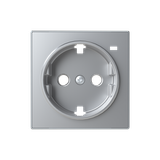 8588.8 PL Cover plate for Schuko socket outlet w/ lens - Silver Socket outlet Central cover plate Silver - Sky Niessen