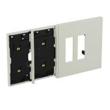 L.NOW - frame 4M white double socket cover