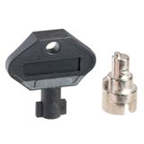 lock male 7mm triangle, square, 3mm double bar - for door