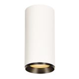 NUMINOS® XL PHASE, white / black ceiling mounted light, 36W 2700K 24°