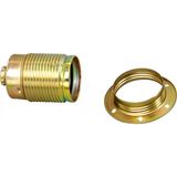 Lampholder+ring E27 metall brass